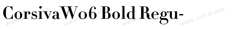 CorsivaW06 Bold Regu字体转换